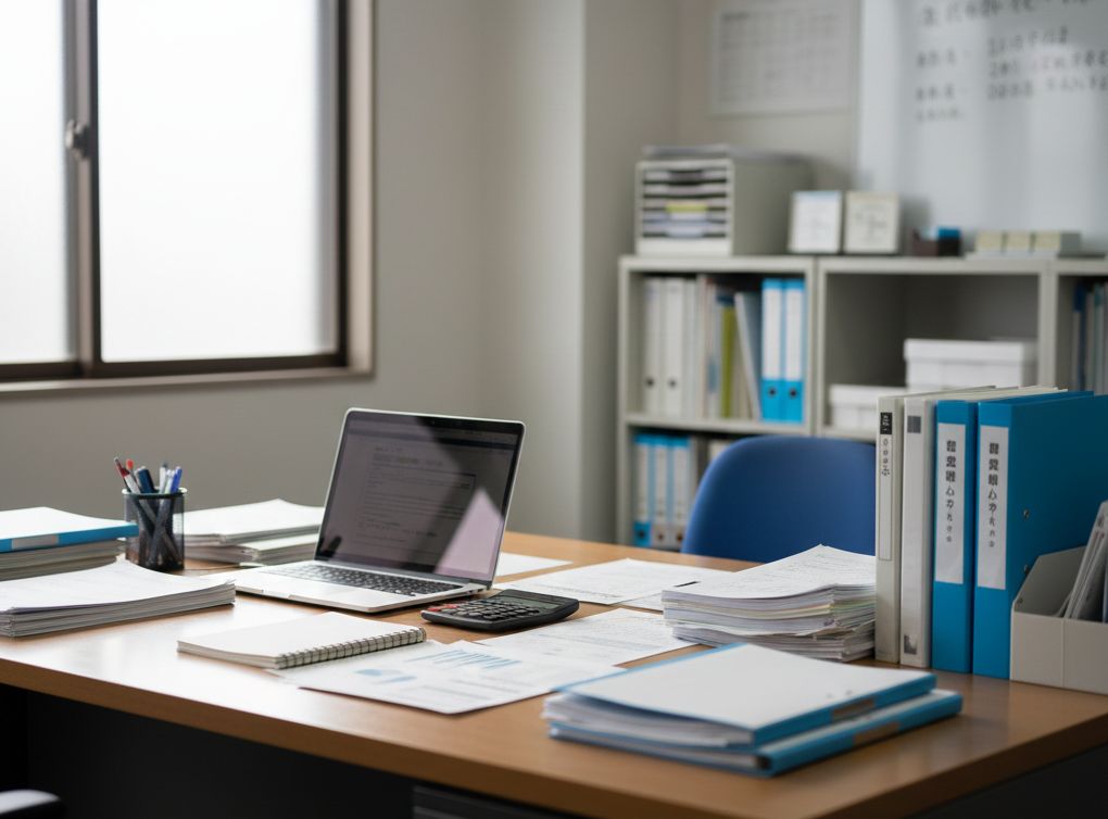 片付いた建築会社のオフィス